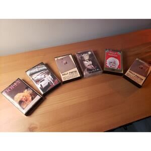 Dolly Parton Cassette Lot (6) Collectors, Rainbow, Honky Tonk, White Limozeen